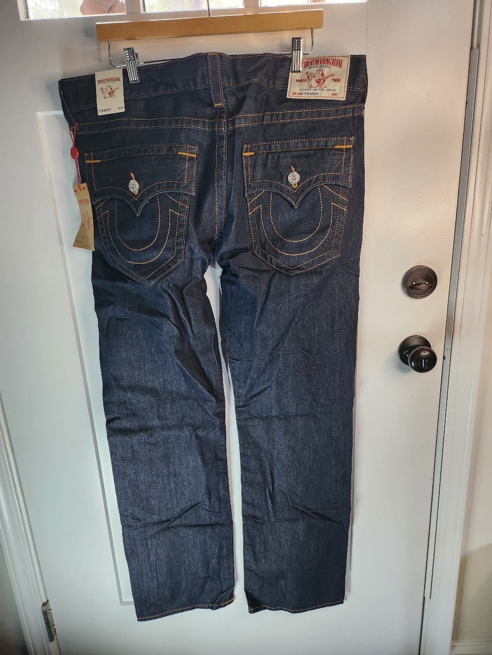 True Religion Dark Blue Straight Leg Denim Jeans